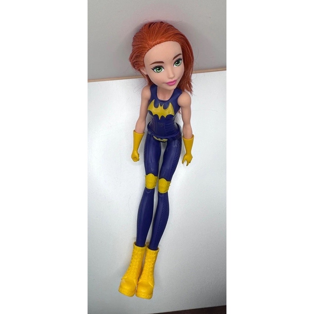 DC Super Hero Girls Batgirl Doll Purple Suit Red Hair Barbara Gordon Mattel 2017 - Picture 6 of 7